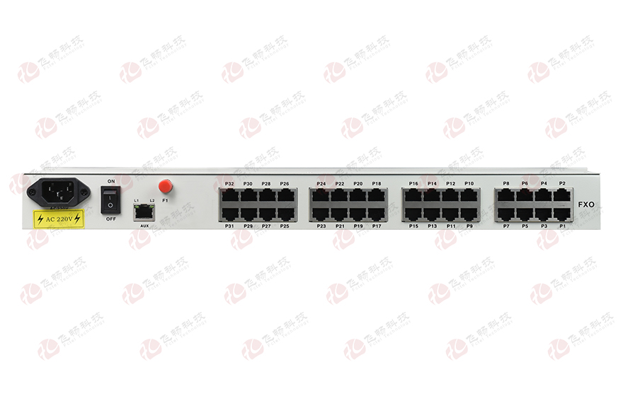 飛暢科技-32路電話+16E1+4FE+4GE+2路數據+SNMP+console（19英寸，物理隔離）電話光端機